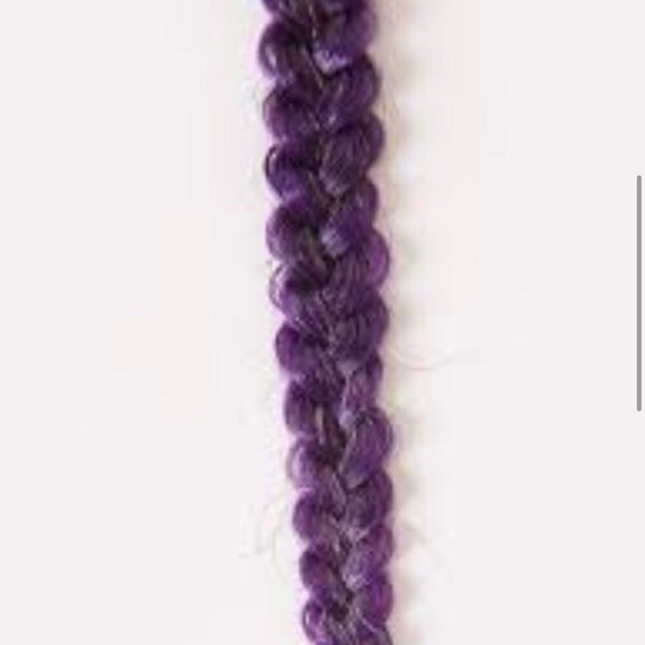 Pop by Hairdo 20” Purple Hair Extension Metallic Clip In Braid Extension Gift - Picture 6 of 12